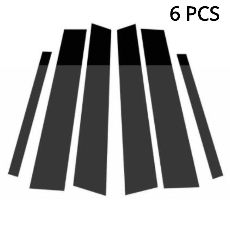 

6 шт. Накладки на стойки оконных стоек автомобиля для Honda Civic 2006-11, наклейки на центральную стойку BC для Honda Civic 2006-11, зеркальный эффект чёрный