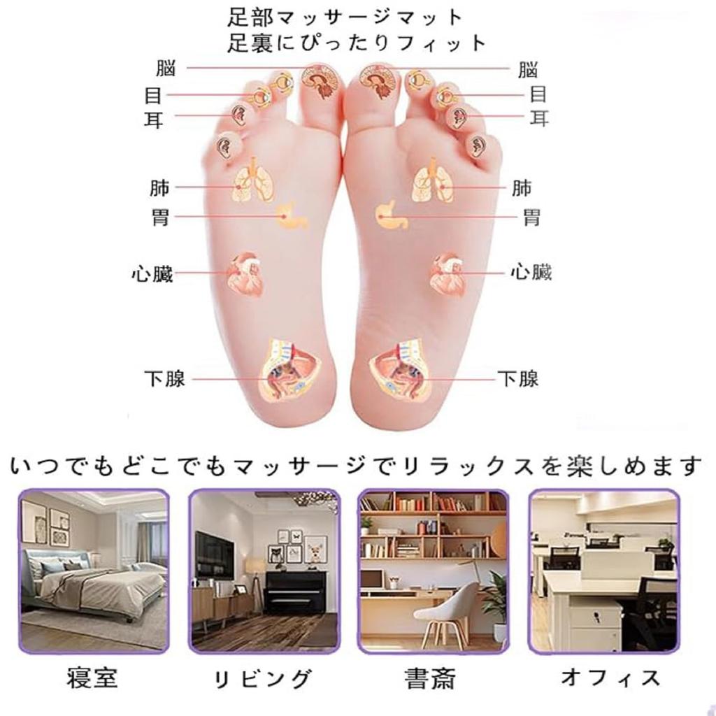 MEREROS Fotreflexologi Massage Fotmassage Fotmassager Trötthetslindring Gångsten Akupressurmatta för Hem Rund Shiatsuplatta Träning Fot