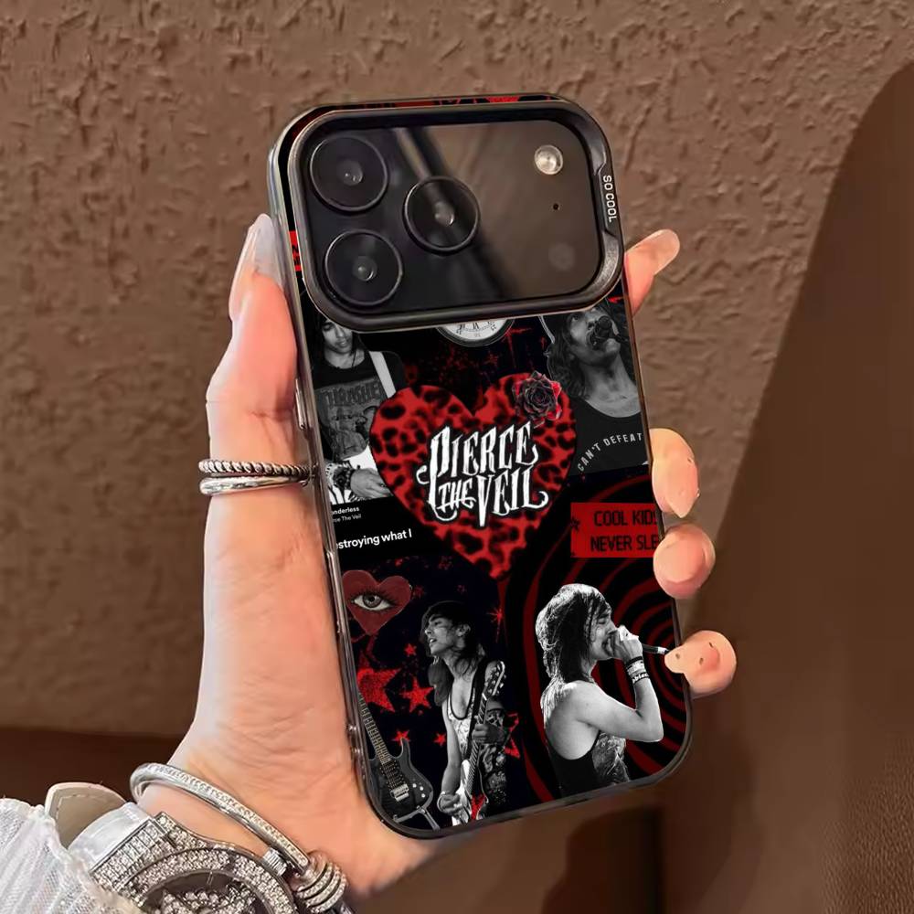 

P-Pierce the V-Veil Band Phone Case For iPhone 17 16 15 14 13 12 11 Pro Max Plus Silver candy Matte Cover iPhone16