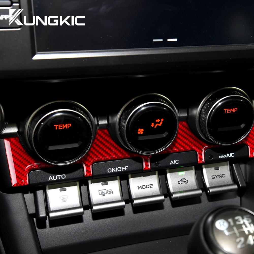 Sticker For Subaru BRZ Toyota GR86 2025 2025 2025 2025 Air Conditioning Adjustment Panel Real Carbon Fiber Interior Accessories