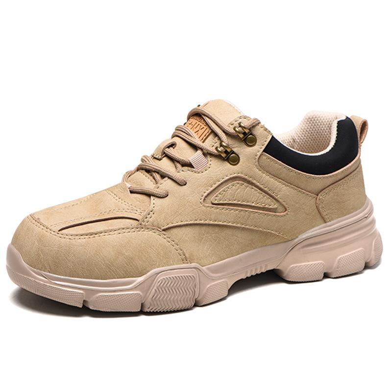 Oulylan Safety Shoes Men Steel Toe Work Shoes Anti-smash Anti-puncture Indestructible Shoes Protective Boots Tactical Boots