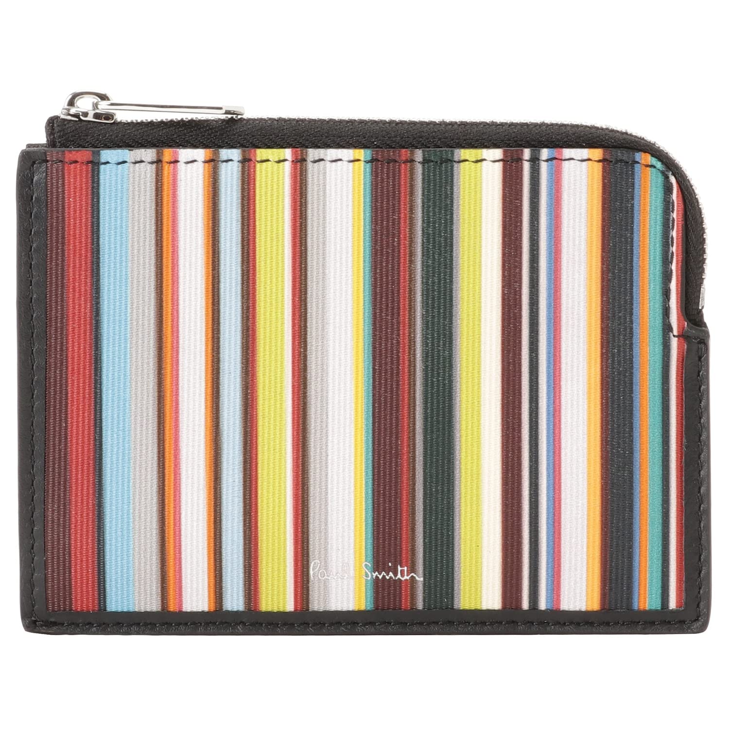 

Кожаный кошелек для карточек Paul Smith 7429 KSIGST PRINTE Мужской чехол/кошелек для монет в разноцветную полоску Многоцветный/Черный [Б/у]