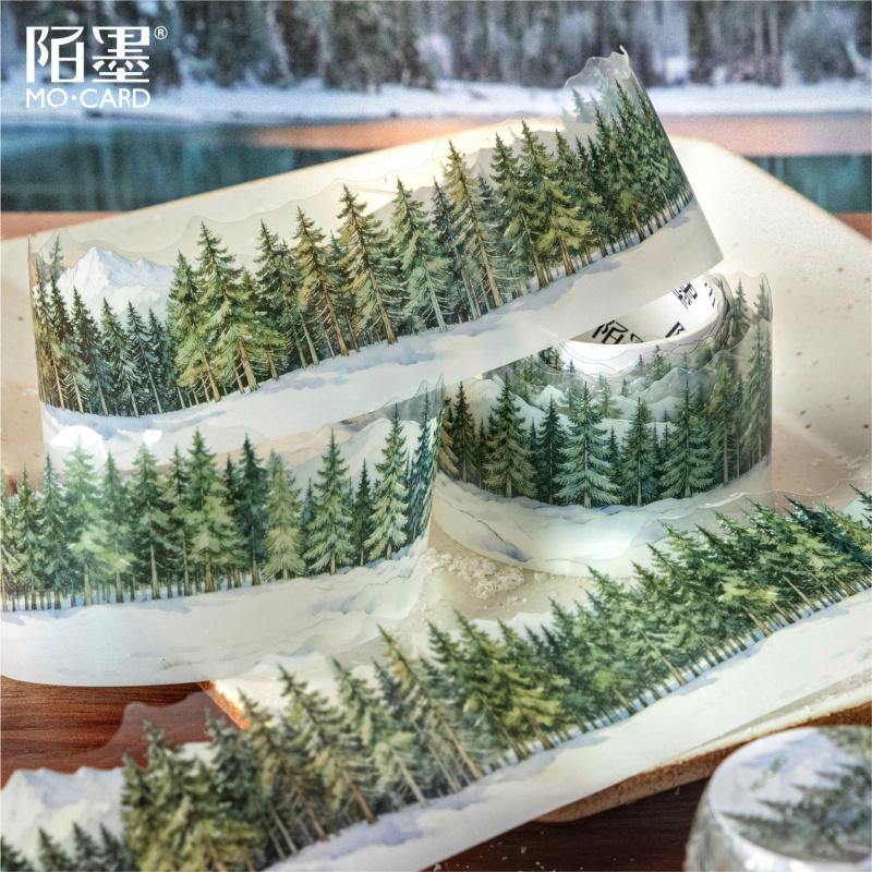 1 Roll 4x200cm Winter Snow Scene Theme Washi Tape Stickers DIY Scrapbook Journal Planner Diary Album Decorative Stickers