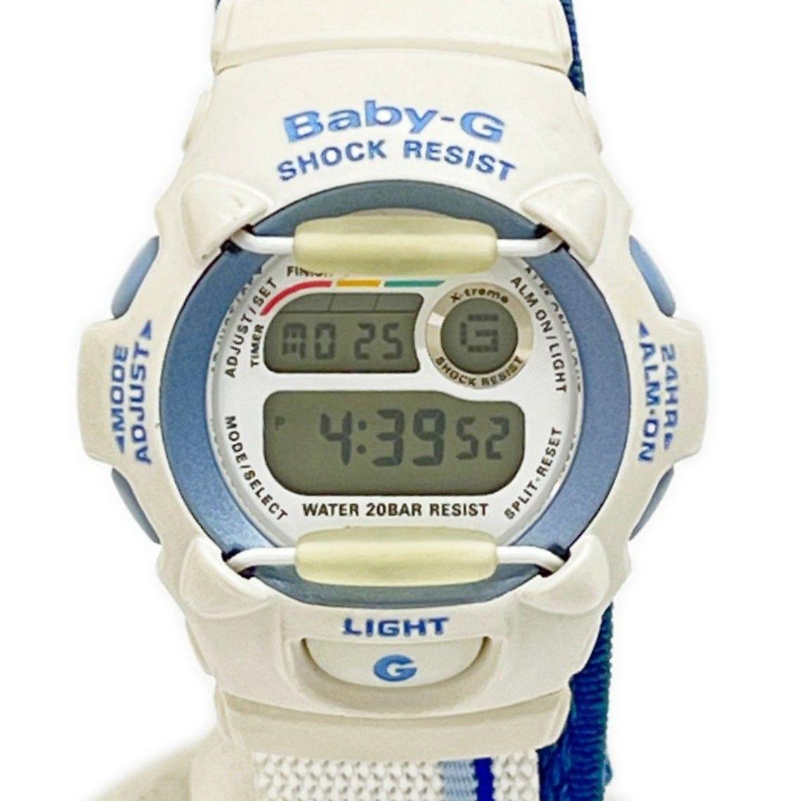 CASIO Casio watch Baby-G quartz body only nylon white light blue BGX-110