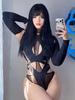 AltGoth Streetwear Sexy kombinéza Ženy Tmavě gotický Cyberpunk Hollow Out Patchwork Body s dlouhým rukávem Harajuku Emo Alt Rompers