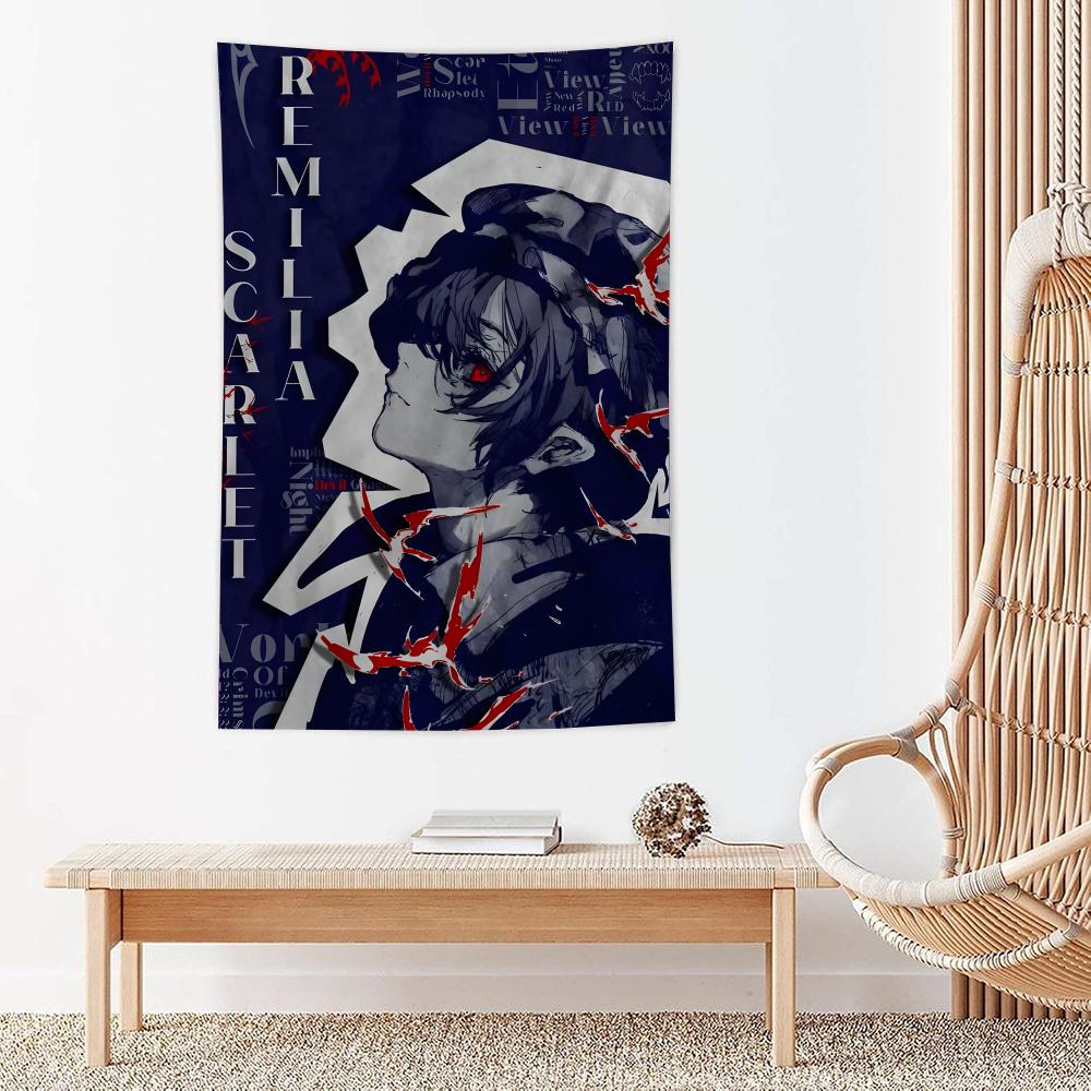 Game Anime The TTouhou Project Tapestry Microfiber Wall Hanging For Bedroom Living Room Decor Outdoor Festival Bar Background