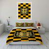 Black-and-yellow Checkered Pattern. Bedding Sets Duvet Cover Sets Duvet Covers Pillowcases(1* Duvet Cover 2* Pillowcases Without Duvet Insert)