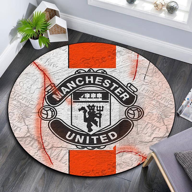 Manchester United2,Round Area Rug,Carpet Rug for Living Room Bedroom Sofa Playroom Decor,Non-slip Floor Mat