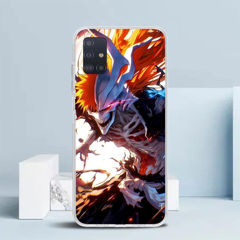 Kurosaki Ichigo Bleach Phone Case For Samsung Galaxy A52 A32 A22 A12 A51 A50S A30S A10S Note 20 Ultra 10 S10 Plus A31 A20 A71 A7