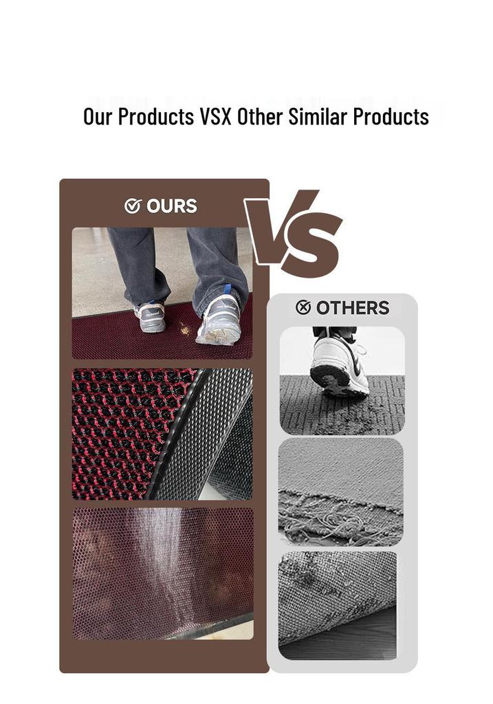 Semi-Circular Non-Slip Elastic Doormat: Dirt-Resistant Indoor Entrance Mat