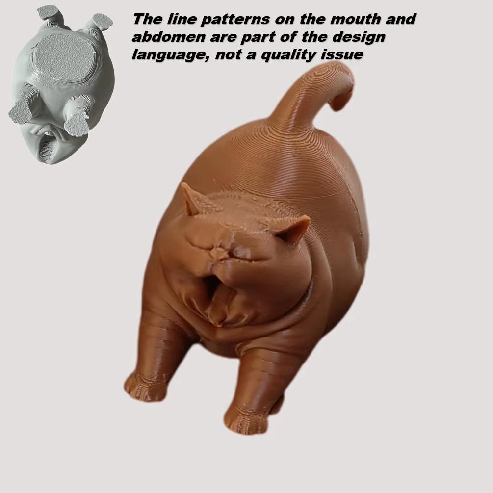 1pc Yawning cat statue Toy, Compact Desktop Decor for Home, Office, Car, Perfect Gift for Cat Lovers