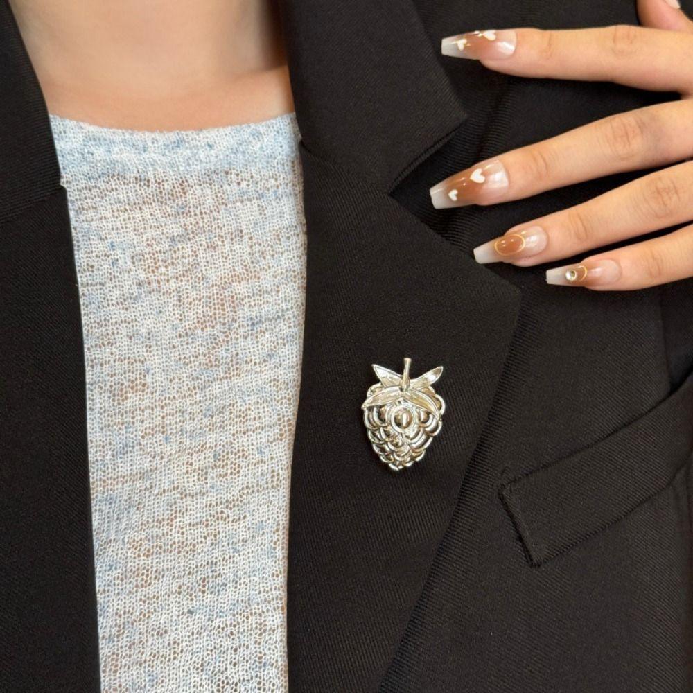Jewelry Accessories Drip Oil Fruit Brooches Minority Design Vintage Collar Pin  Girls