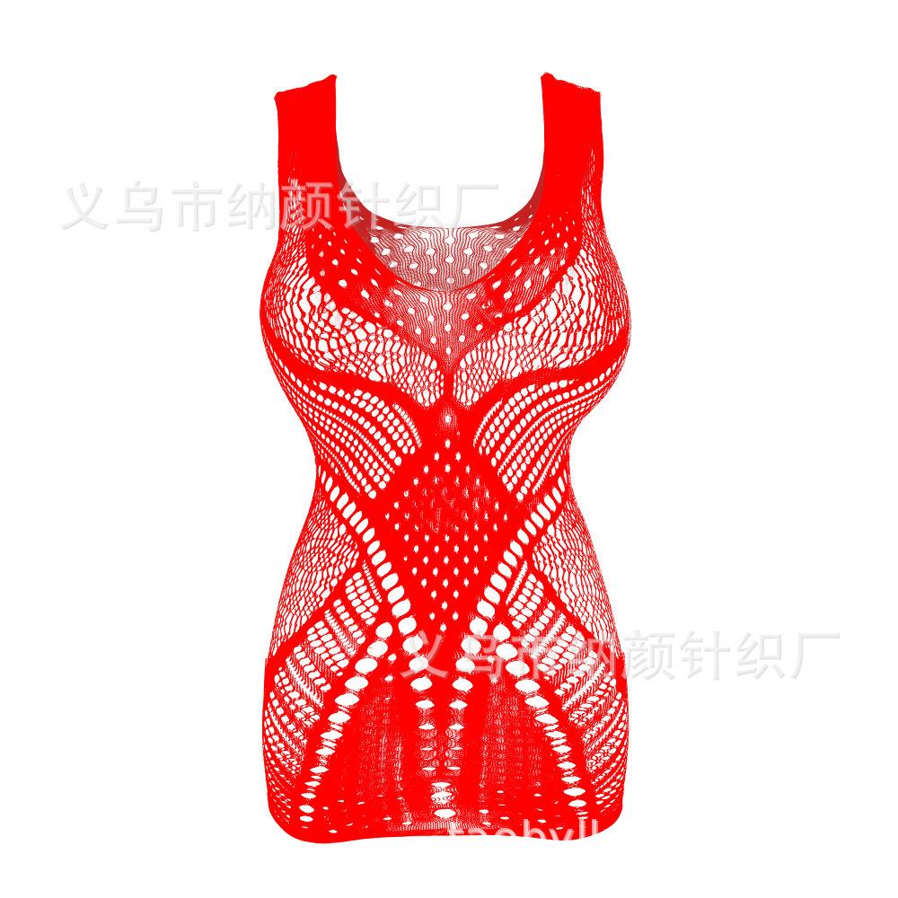 Women's Sexy Erotic Lace Dress Erotic Lingerie Exotic Transparent Mesh Nightdress Babydolls Sleepwaer See-through Pajama Dress