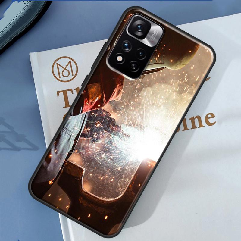 Welder Welding Hot Metal Worker Case For Xiaomi Redmi Note 14 13 Pro 12 11 9 10 9S 10S 11S 12S Redmi 13C 10C 12C 14C Cover