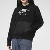 Nike Casual Sport Logo Hoodie Pullover Sweatshirt Women Tops Black CZ8621-010
