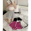 Women's Gray Casual Elastic Waist Shorts - Summer Wide-Leg Hot Pants, Versatile and Trendy Five-Point Sports Wear