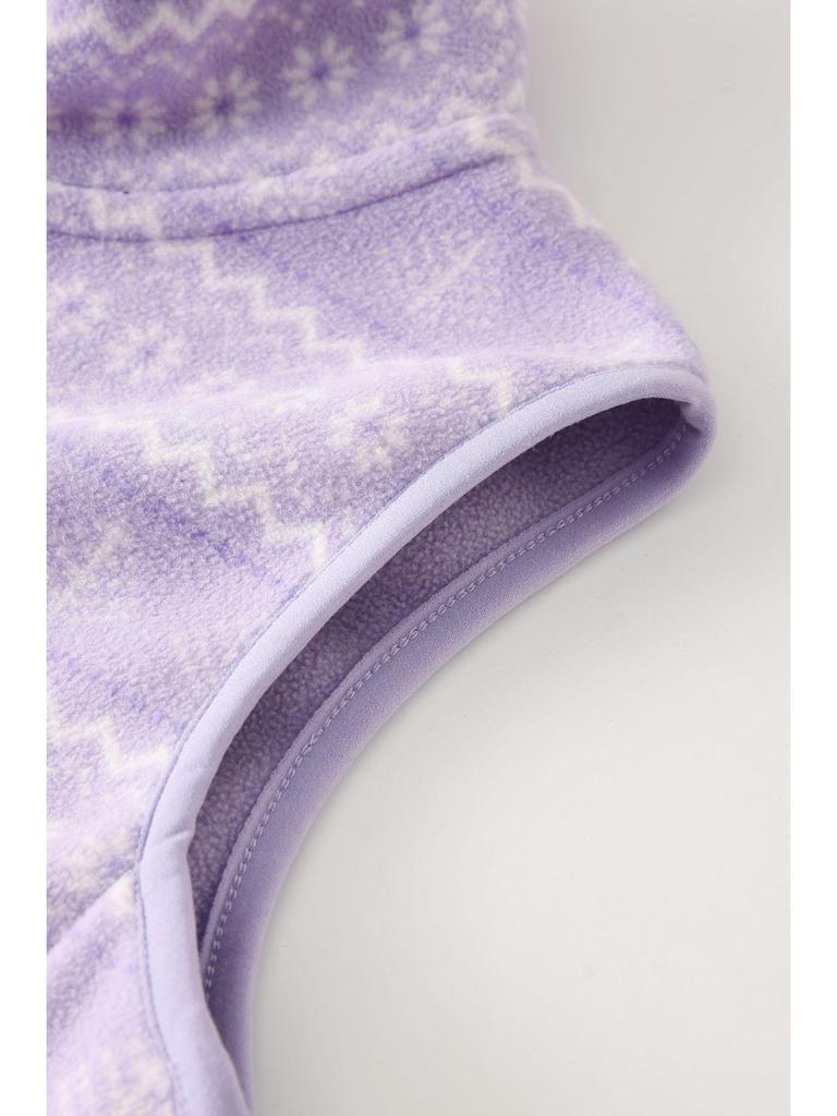 Dívčí fleecová vesta s potiskem: Útulné, celoroční svrchní oblečení a možnost školní uniformy