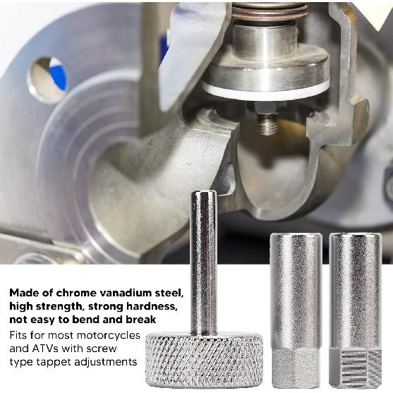 Conjunto de 3 Peças de Ferramentas de Ajuste de Válvulas Tucho 8 9 Mm Soquetes de Contraporca e Acionamento de 3 Mm Para Motocicletas ATVs