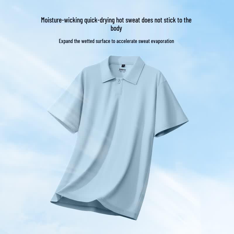 Baleno Men's Pique Ice-Feel Short Sleeve Polo Shirt