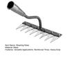 Garden Weeding Rake Heavy-Duty Carbon Steel Weed Puller 5/6/7/8 Teeth Weeder Rake Hand Uprooting Tool