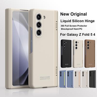 Luxury Matte Case for Samsung Galaxy Z Fold 5 4 3 2 Liquid Silicon Armor Shockproof Full Screen Protector Cover S Pen