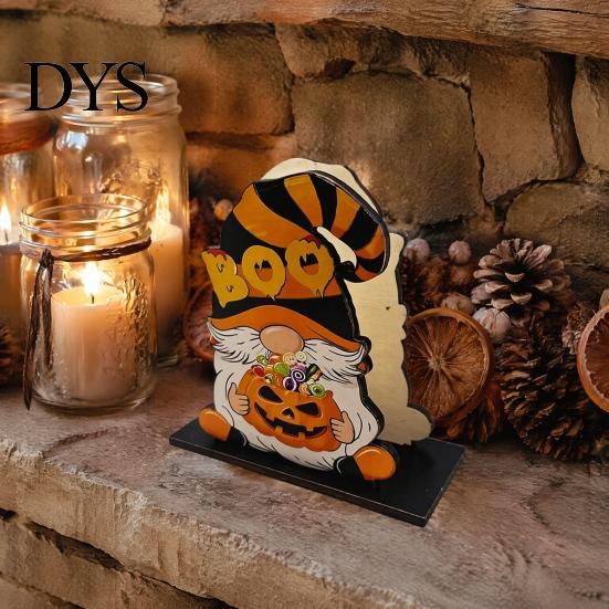 Spooky Kitchen Accessories Halloween Wooden Napkin Holder, Ghost Pumpkin Decorative Tabletop Tissue Dispenser, Sturdy Craft Paper Storage Organizer