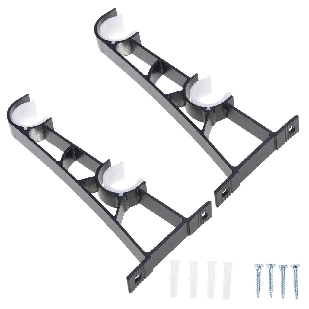 Curtain Rod Bracket,Adjustable Curtain Rod Holder,Double Curtain Brackets Wall Mount Curtain Rod Hook for Living Room