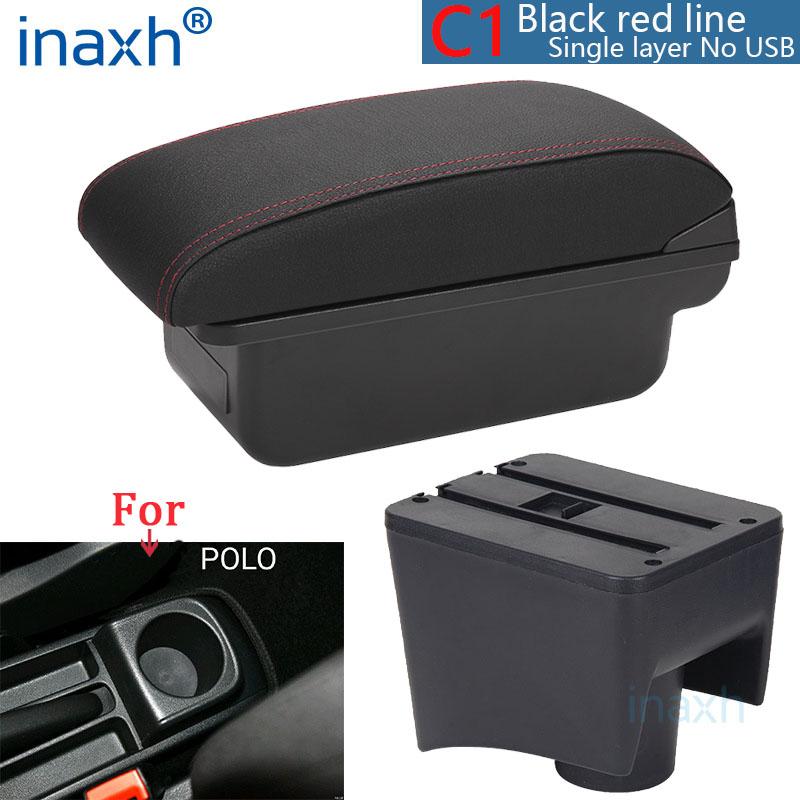 

Для Volkswagen POLO Armrest новый Для VW POLO Mk5 6R Vento Car Armrest box Interior Parts Storage Box Car Accessories 2012-2018USB