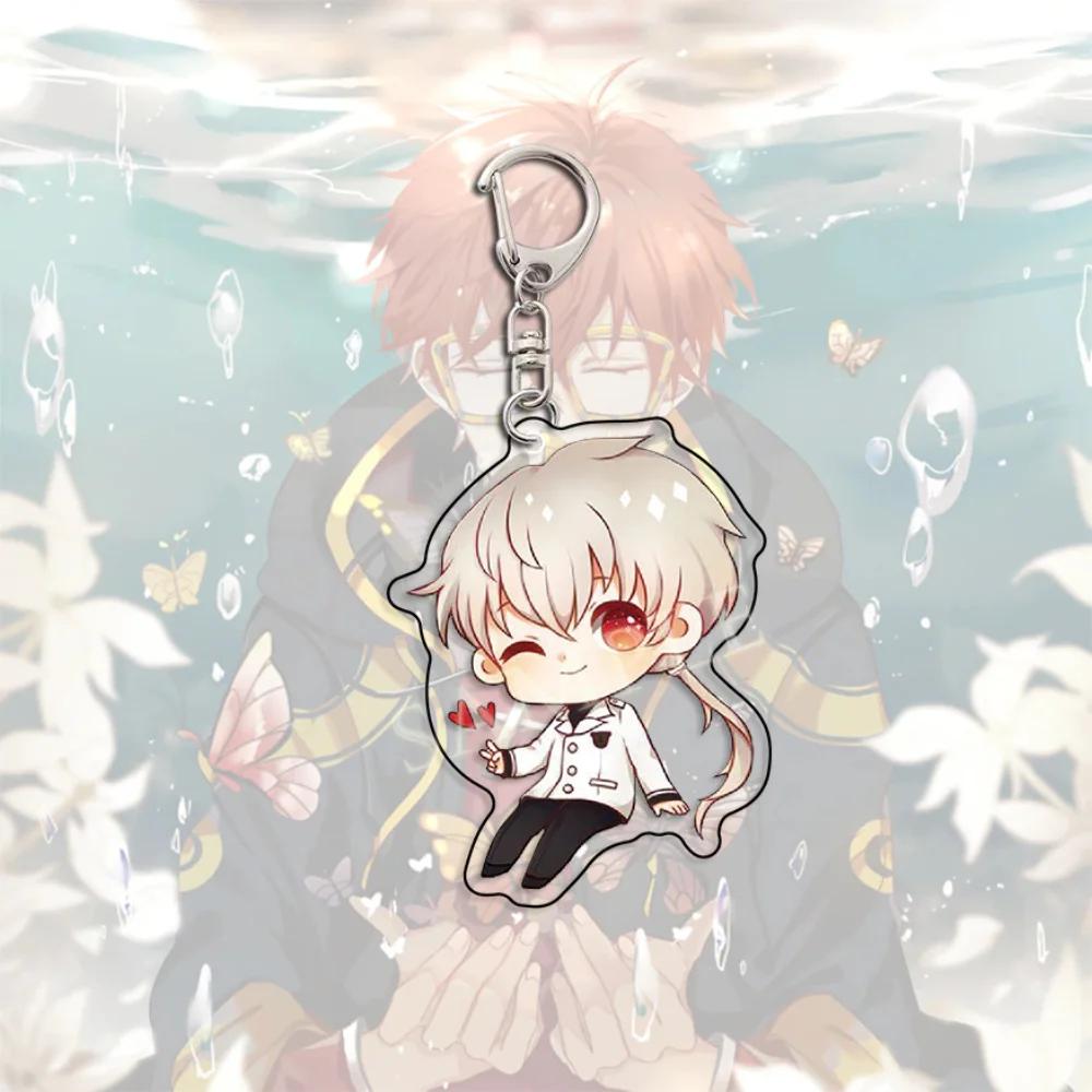 

Anime Game Keychain Yoosung Zenny 707 Jumin Saeran Q Version Figures Keyring Bag Pendant Key Chain Friends Gift
