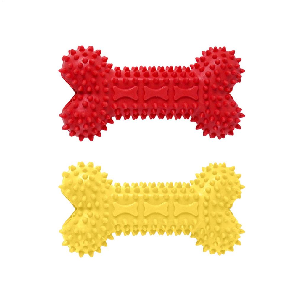 1PC Dog Chew Toys Bone Shaped Dog Chew Toys Teeth Cleaning Chew Toys Dog Rubber Toothbrush Stick Chew Toys For Training Toys