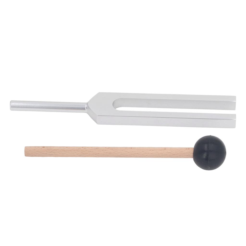 Tuning Fork 528Hz Aluminum Alloy Tuning Fork with Silicone Hammer and Cleaning Cloth for Chakra Healing Meditation