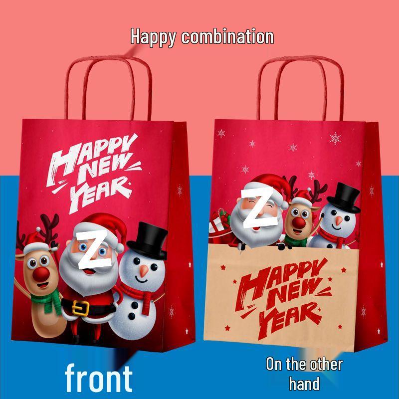 Holiday Gift Bags - Christmas, New Year, Spring Festival, Cartoon Party Favor Handled Paper Packaging