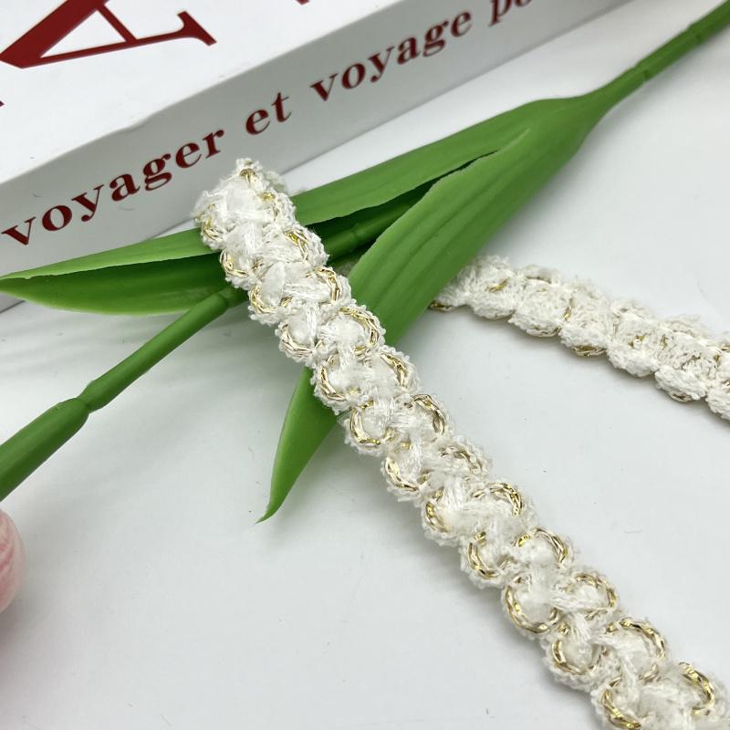 Handmade Gold & Silver Thread Lace: Song Brocade National Style for DIY Clothing, Cuffs, Curtains, and Cushion Decoration.