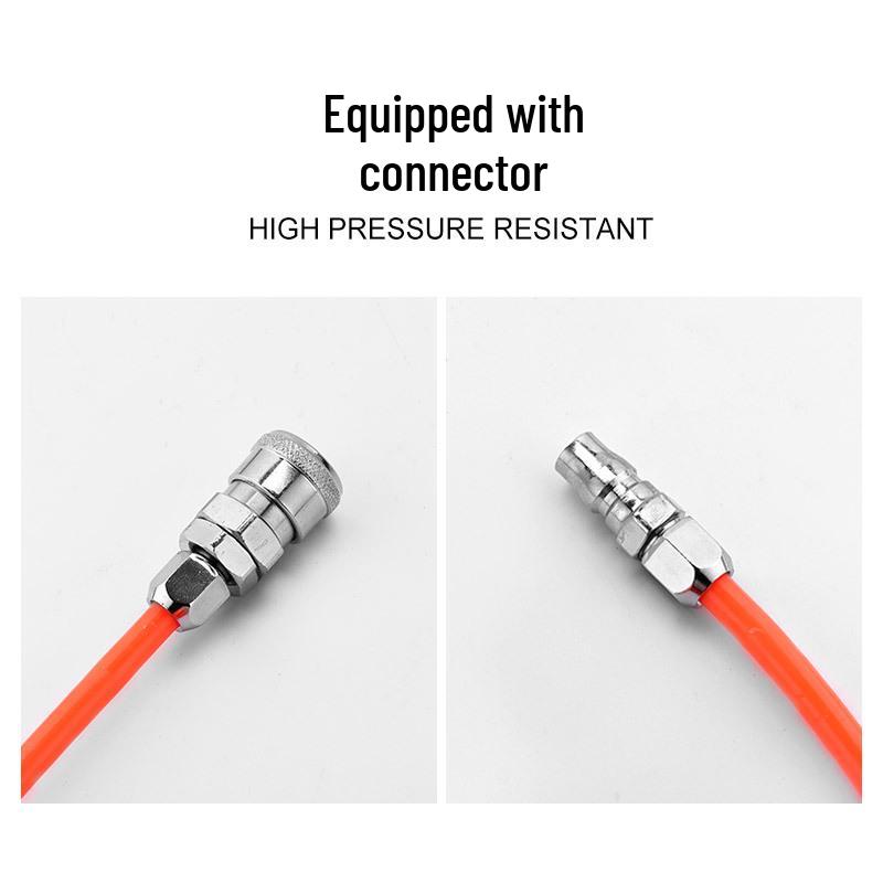 8mm High-Pressure Spiral Air Hose with Quick Connect for Air Compressors (5*8)