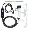 110V/220V Car Portable EV Charger LCD Fourth Gear Charging Cable 16A FCC UL EU Plug for Electric Vehicle