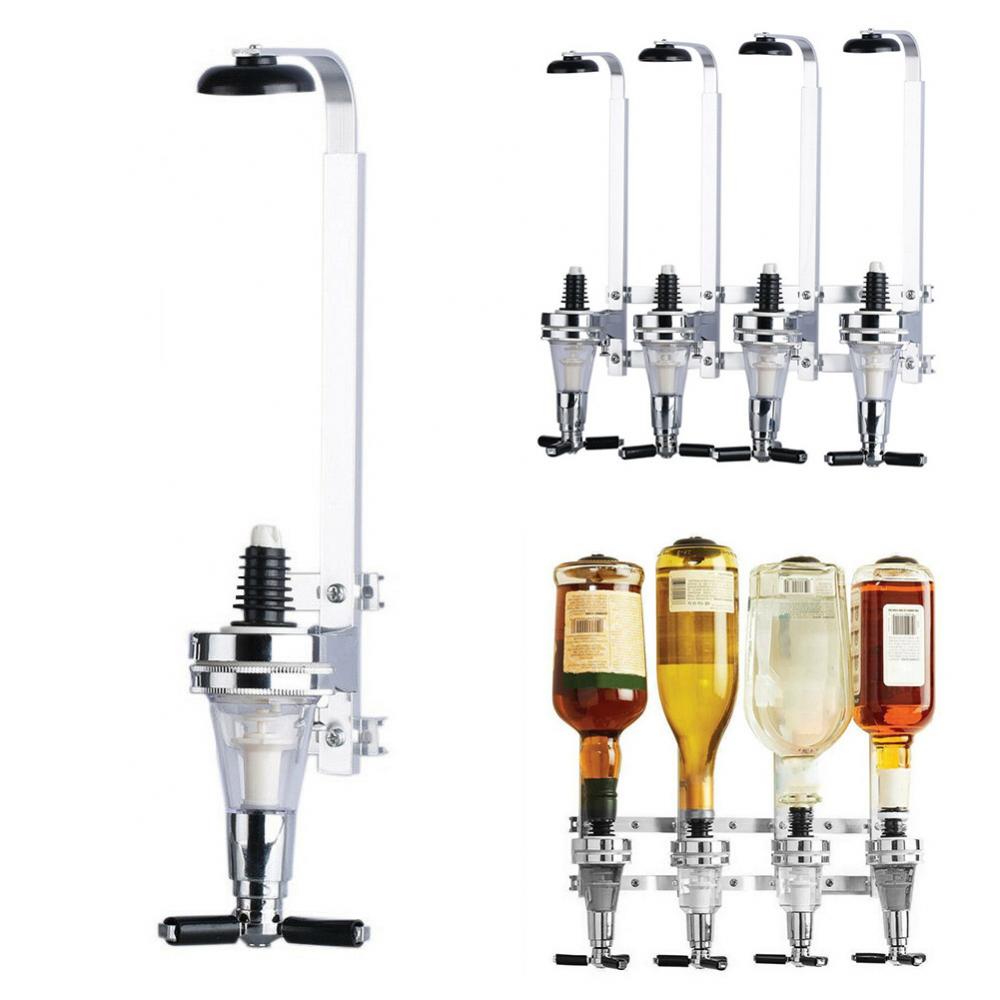Wall Mounted Wine Dispenser 25/30/45ml Stand 4 Bottle Beer Wine Alcohol Shot Pourer Rack Liquor Drinks Home Bar Pourer Rack