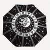 Zodiac Wheel Astrology Chart Horoscope DesignUmbrella, Portable 3-Fold Compact Umbrella for Men & Women Gift