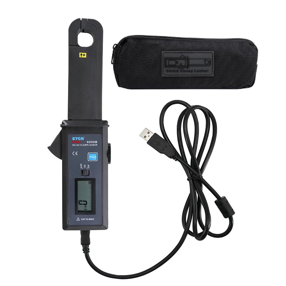 

EITAI Electrical ETCR6000B Leakage Clamp Manufacturer Dark Current Clamp DC Voltage Automotive Maintenance Leakage Current Meter Meter, Meter, AC/DC чорний