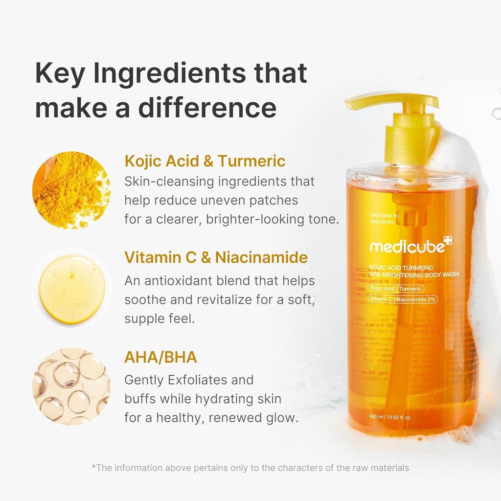 Medicube Gel de Baño Iluminador Kojic Acid Turmeric Vita 400ml