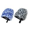 SEAMETAL 1PC Microfiber Car Wash Glove Double-Side Finger Pocket Car Wheel Wash Mitt for Car Cleaning