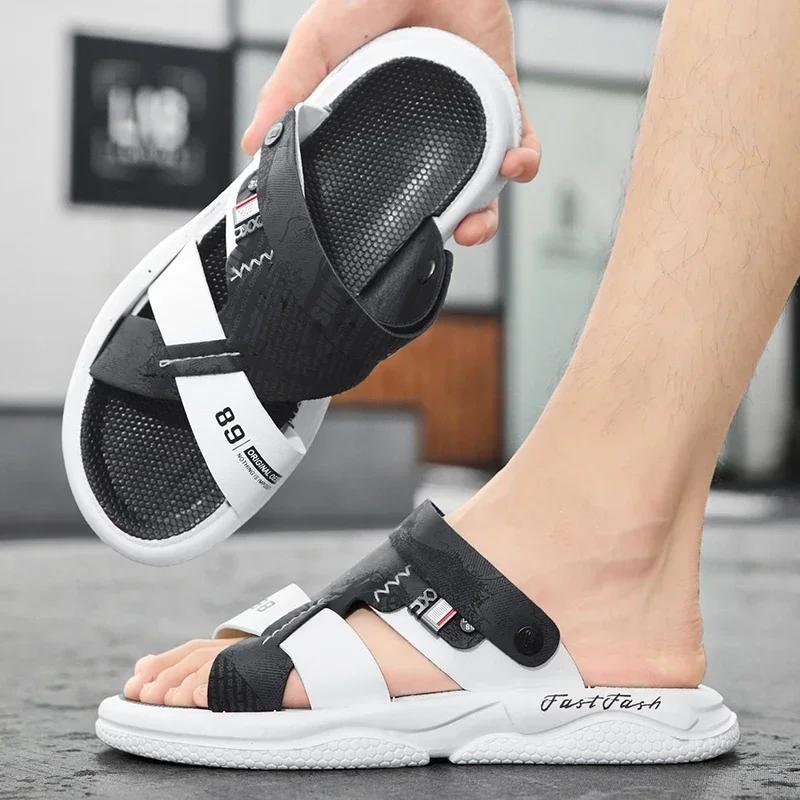 Men's Sandals, Summer New Style, Non Slip, Lightweight and Cool Slippers for Outdoor Wear, Casual Beach Vacation Slippers
