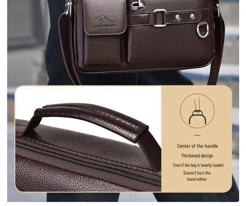 Hochwertige Herren-Crossbody-Tasche aus PU-Leder für Pendler