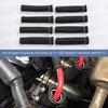 8PCS Black 1200° Spark Plug Wire Boots Heat Shield Protector Sleeve Cover Black