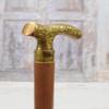Walking Stick Wooden and Brass Elegant Goldene Cane Gift for Grandfather Father Wedding Session