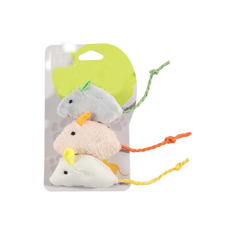 3pcs/set Funny Cat Toy Plush Simulation Mouse Toy Interactive Bite Resistance Plush Mouse Cat Scratch Mouse Toy For Kitten