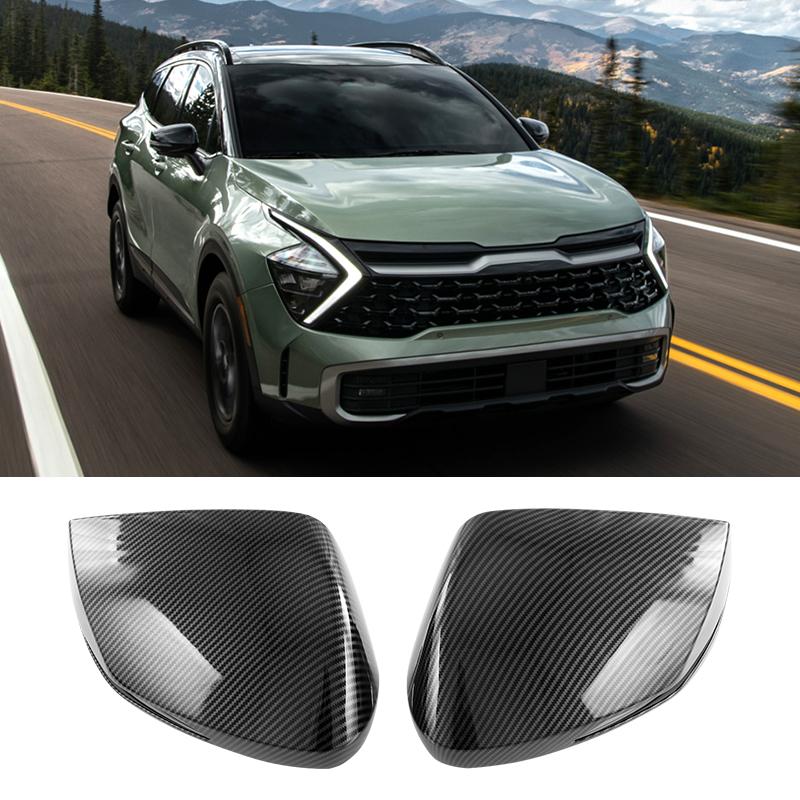 Karbonfiber Bil Bakspeil Klistremerke Deksel Trim Auto Ripebestandig Beskyttelsestilbehør For Kia Sportage NQ5 2022