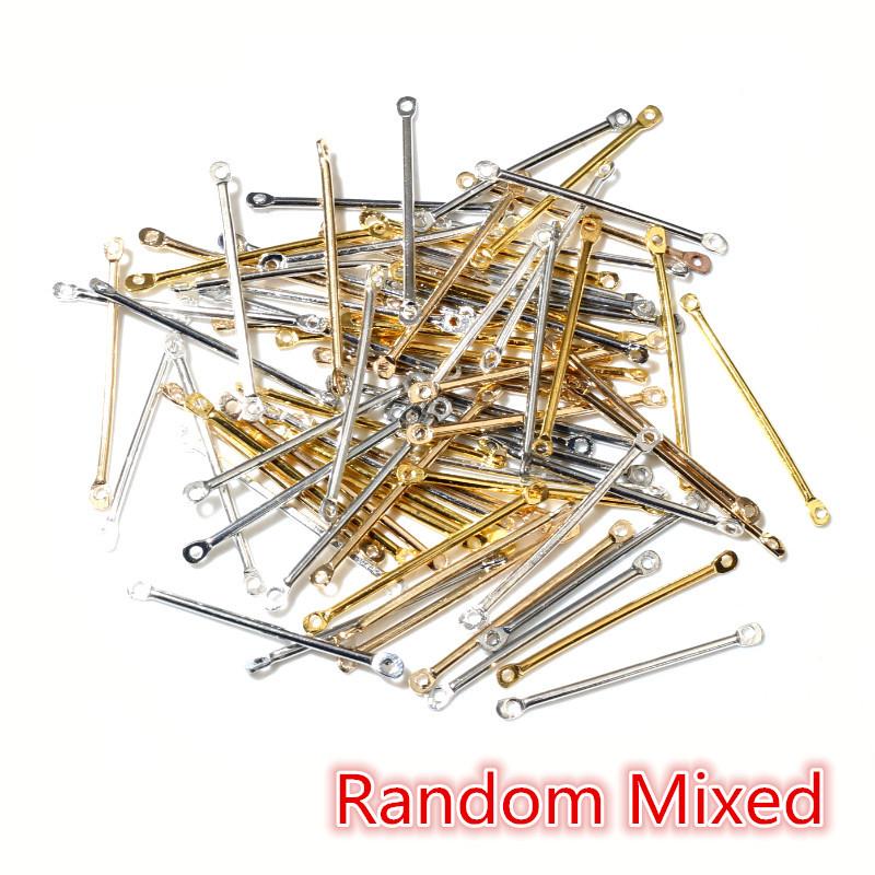 

100pcs/lot 15 20 25 30 35 40mm Bar Shape Connectors Earring Connectors Diy Accessories For Earrings Jewelry Making Materials 15mm