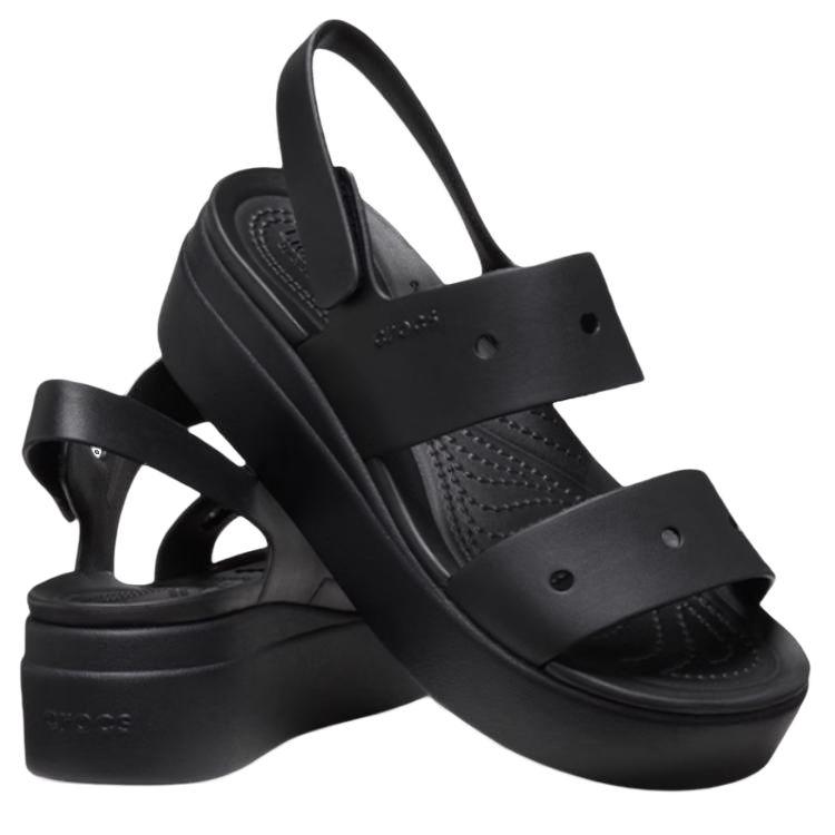Crocs Brooklyn Wedge Sandals Open Toe Beach Sandals Women Sandals Black 210676-001