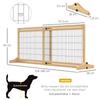 Freestanding Dog Gate, Foldable Pet Fence, Indoor Wood Barrier, Stair Gate with Support Feet, for Doorway, Hallway, Small and Medium Dogs