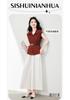 Fashionable casual suit, stylish and slimming, sleeveless shirt, wide leg pants, two-piece set